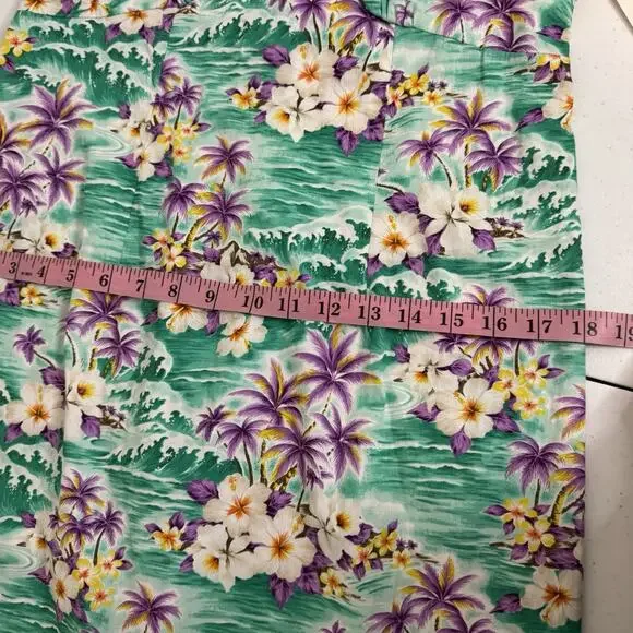 Hilo Hattie Hawaiian Dress Womens 8 Green Purple Floral Sundress Tropical NWT - Picture 12 of 14